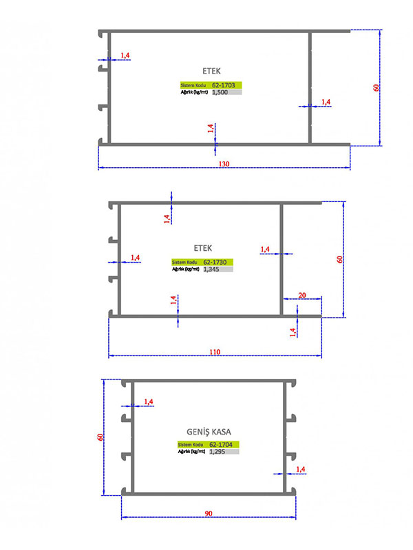 C 60 Sistem Profilleri-2
