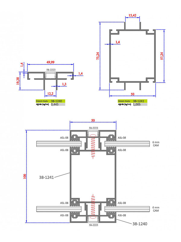 Düz Aldoks Seri Profiller-9
